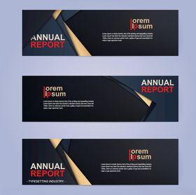 年度报告横幅设计模板