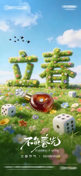 酒吧KTV立春节气海报