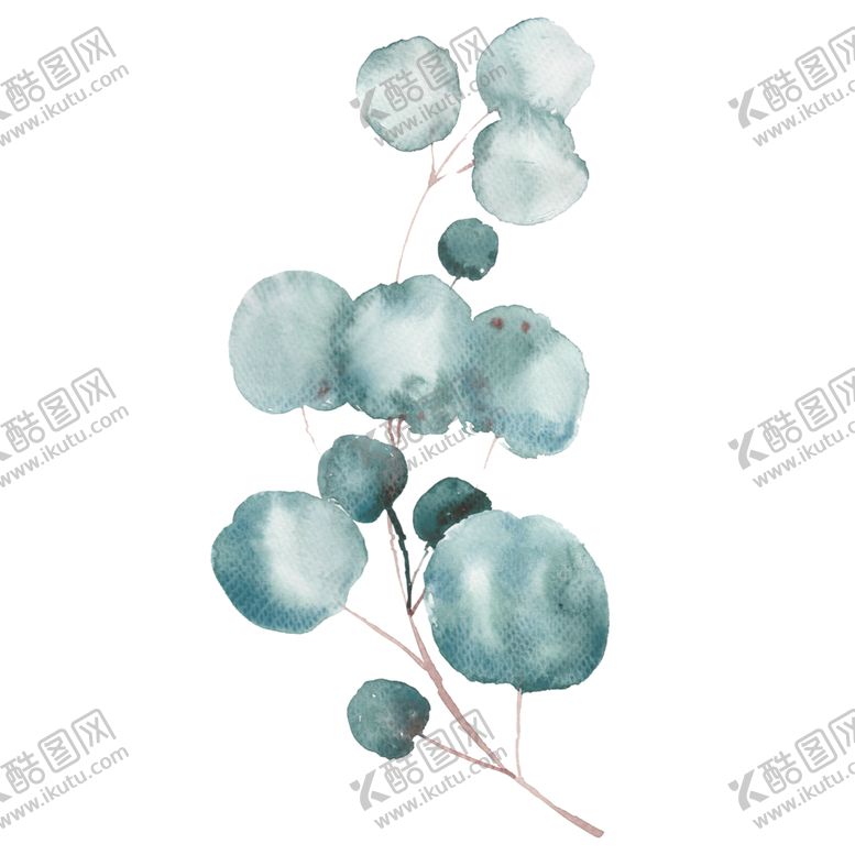 编号：49630309250047419620【酷图网】源文件下载-小清新水彩植物树枝