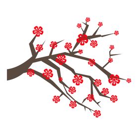 梅花树枝元素