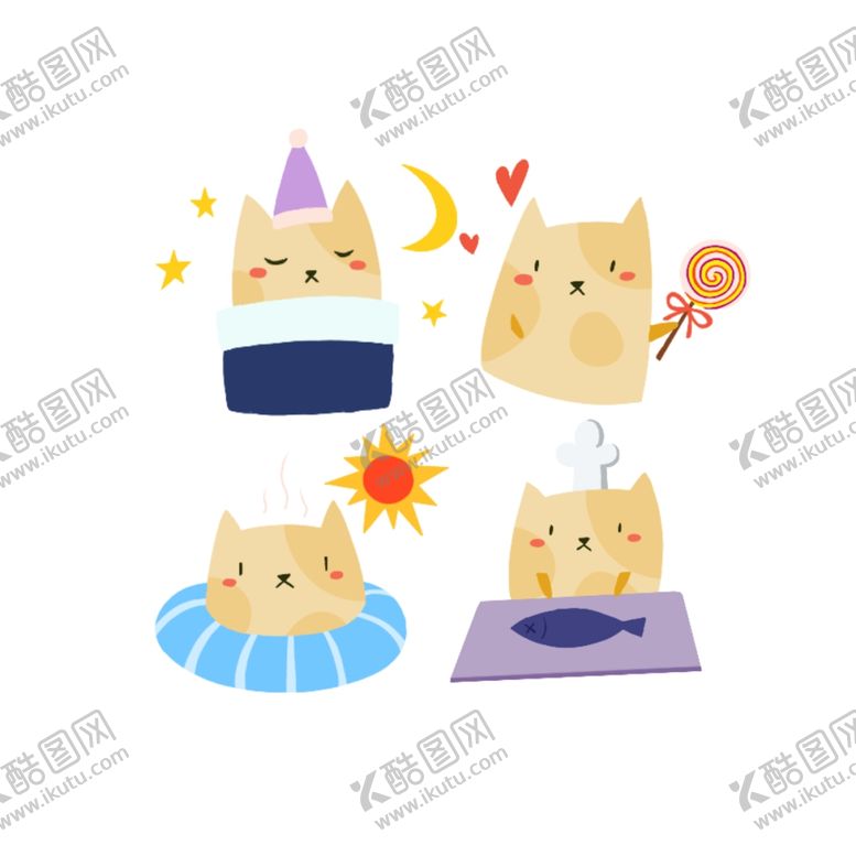 编号：49684304061531484850【酷图网】源文件下载-可爱猫咪素材
