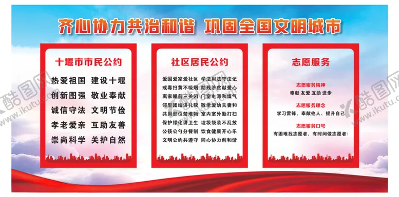 编号：67672702242111447229【酷图网】源文件下载-文明城市展板