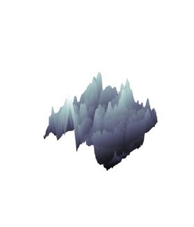 抽象山峰泼墨烟雾缭绕矢量