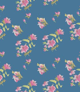 大牌粉色花卉图案