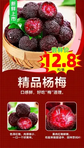 水果海报新鲜杨梅促销