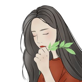 女孩 手绘 女人 插画 素材 