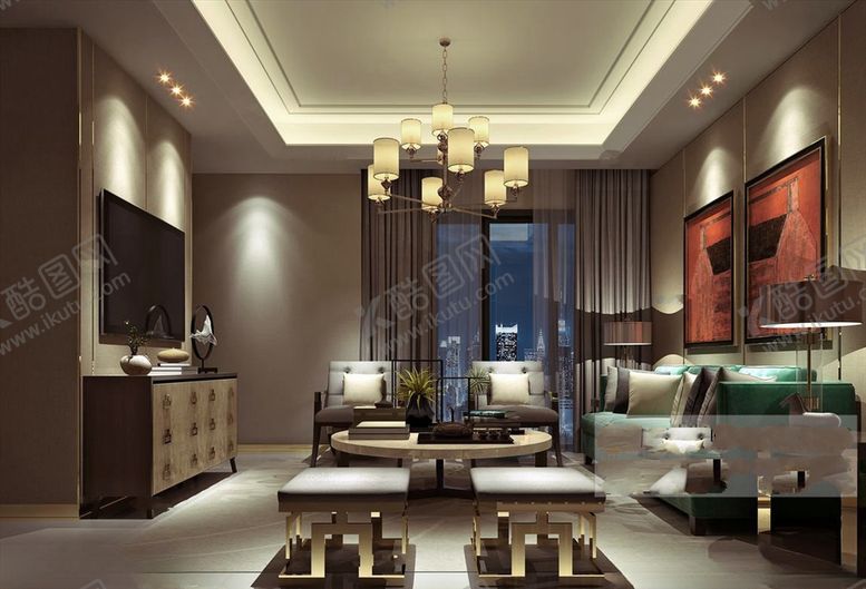 编号：66550709122352384378【酷图网】源文件下载-现代客厅