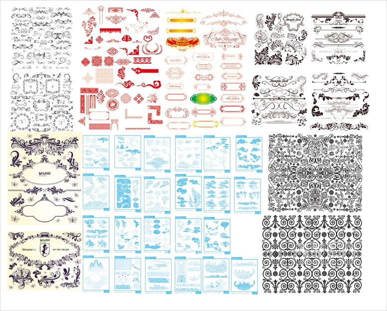 编号：50525310222148192216【酷图网】源文件下载-欧式矢量边框素材图片