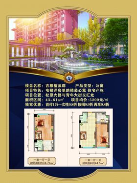 地产售楼宣传单彩页海报
