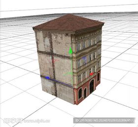 C4D模型建筑物