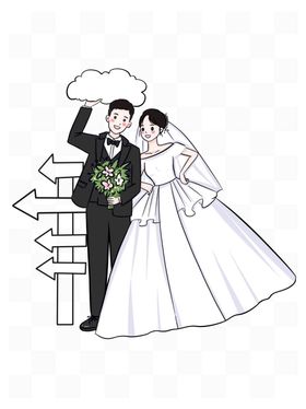 婚礼人形立牌