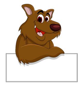 棕熊可爱卡通熊酷酷的狗熊