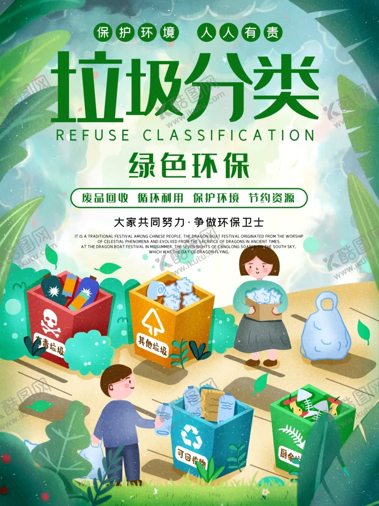 垃圾分类指南海报知识