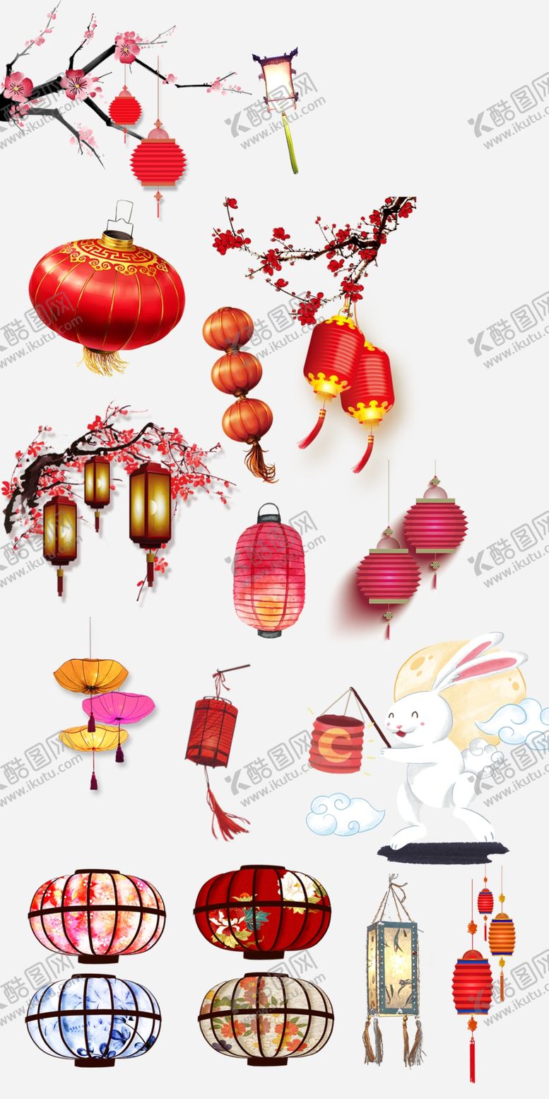 编号：33814910031638374864【酷图网】源文件下载-梅花灯笼