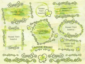 绿色手绘风装饰边框素材