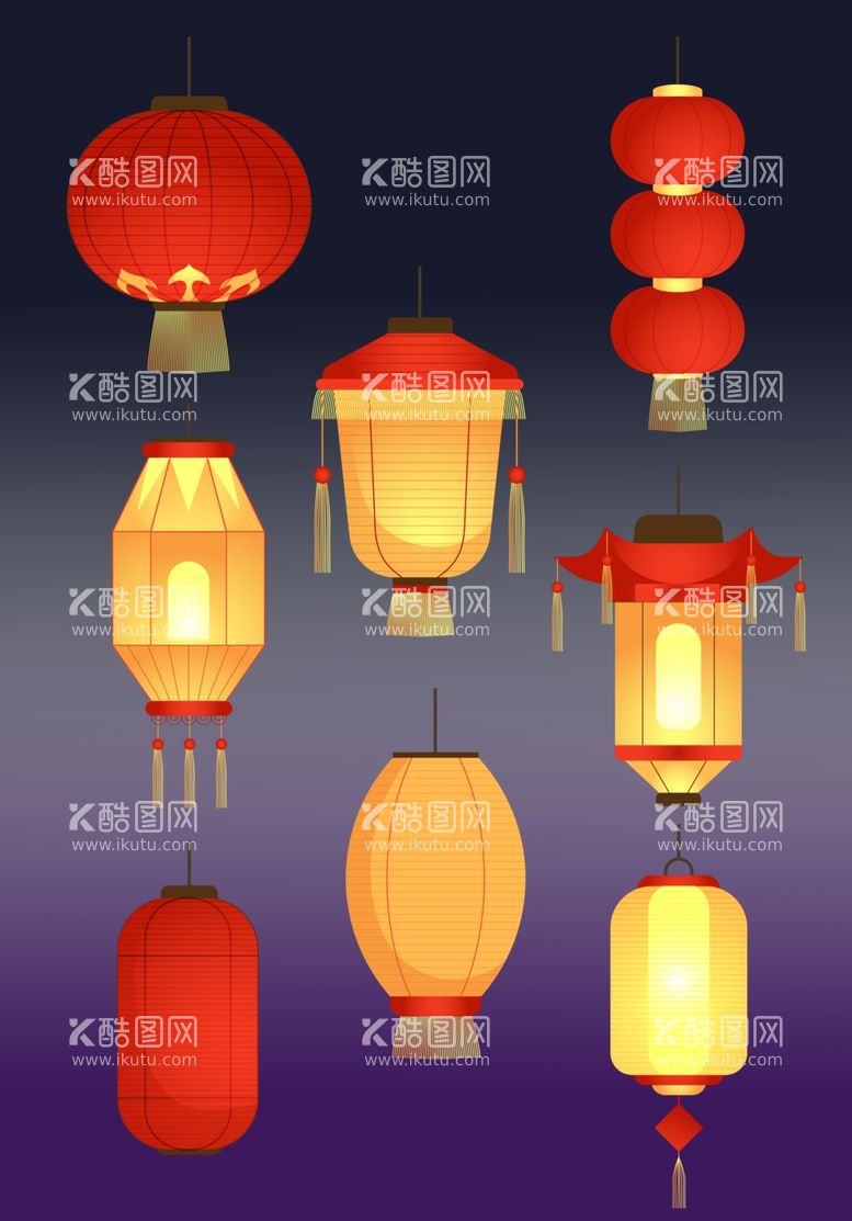 编号：90330103210302305992【酷图网】源文件下载-灯笼效果图节日装饰