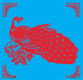 孔雀剪纸