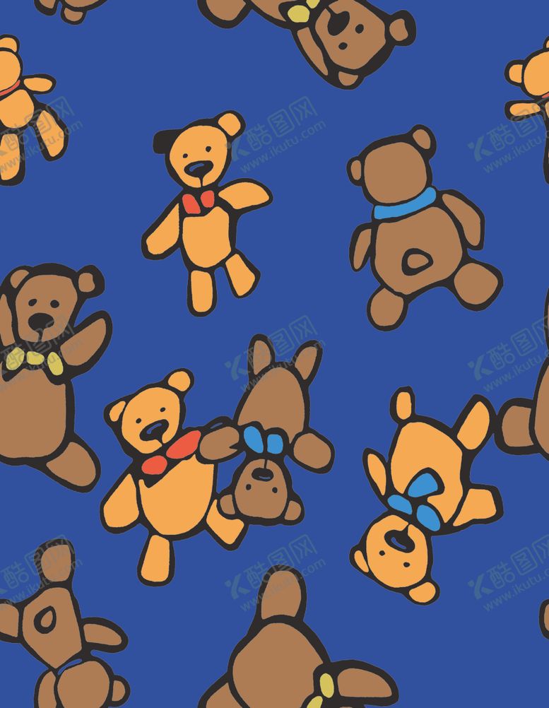 编号：61686809240804005321【酷图网】源文件下载-小熊印花