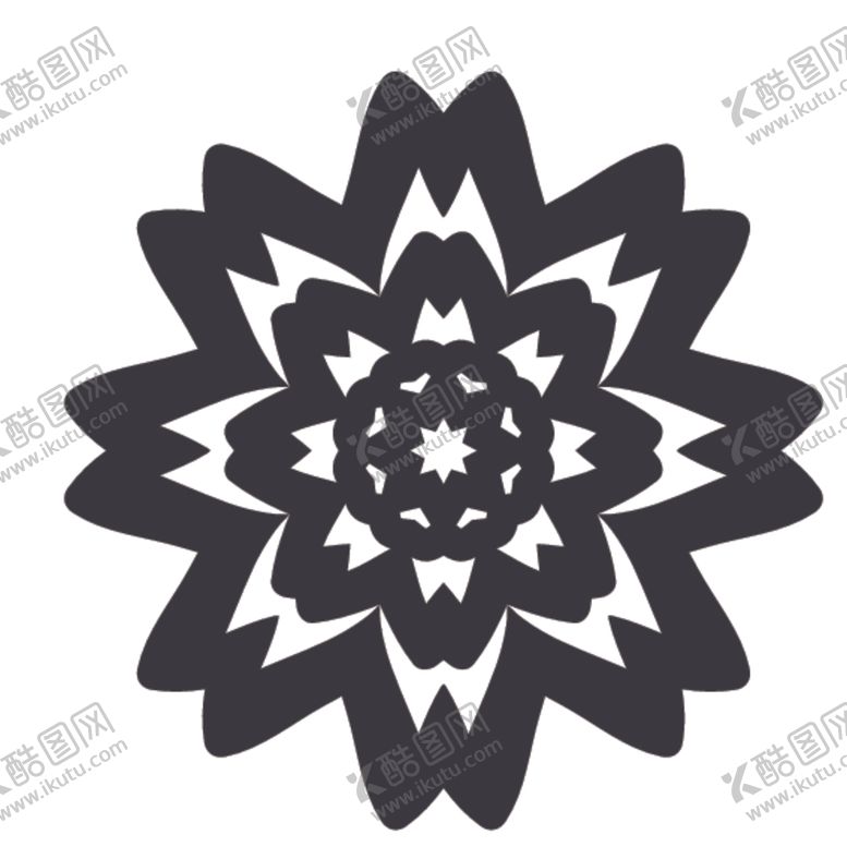 编号：67061210231530347650【酷图网】源文件下载-黑白简约花纹图案设计