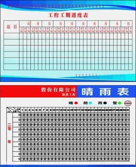 进度表睛雨表