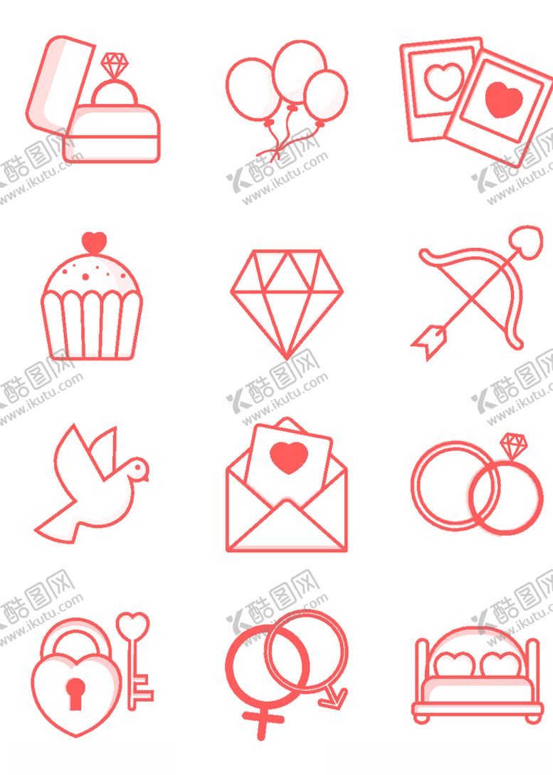 编号：89523409230558207994【酷图网】源文件下载-情人节元素