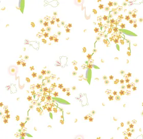 小碎花大牌大牌手绘数码印