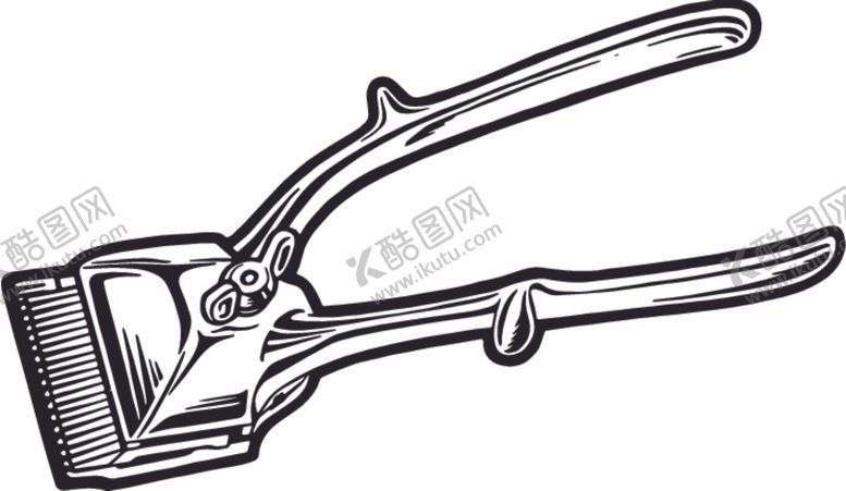 编号：96918904300906586222【酷图网】源文件下载-手绘理发用具