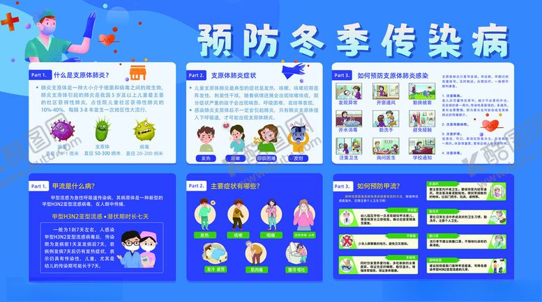 编号：95021311200208299671【酷图网】源文件下载-冬季传染病预防宣传海报