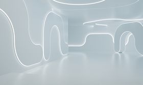 C4D模型抽象场景空间白色