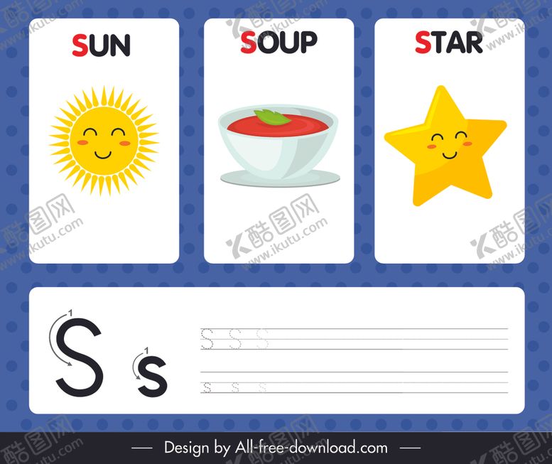 编号：69451110211518372935【酷图网】源文件下载-英语教学卡片