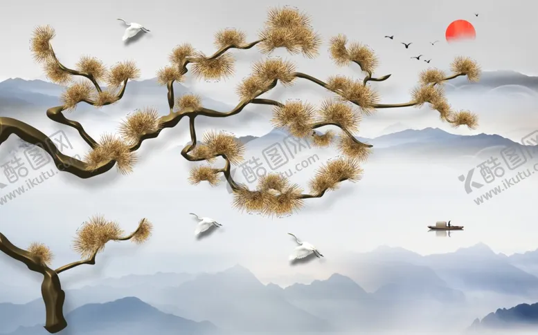 编号：45836605021438495899【酷图网】源文件下载-亲捉式水墨山水背景
