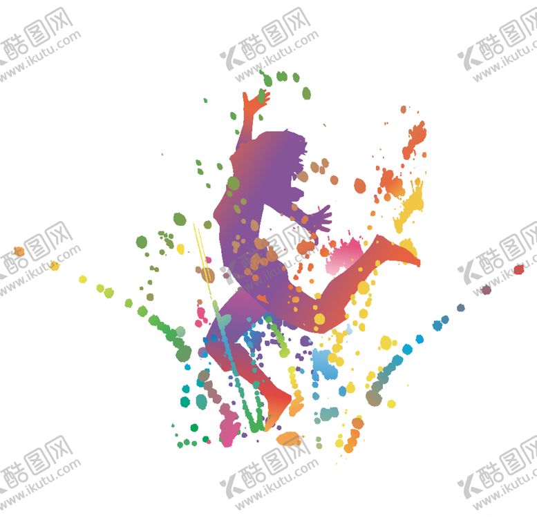 编号：13821807121041147686【酷图网】源文件下载-舞者人物剪影