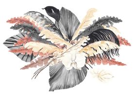 北欧小清新水彩植物图案