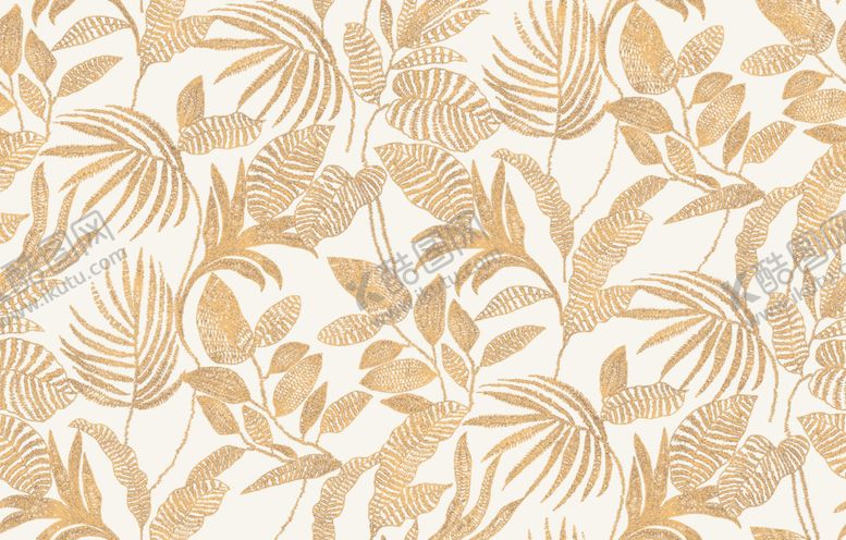 编号：61016304052229203980【酷图网】源文件下载-金色植物花纹图案背景