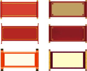 红色卷轴图片