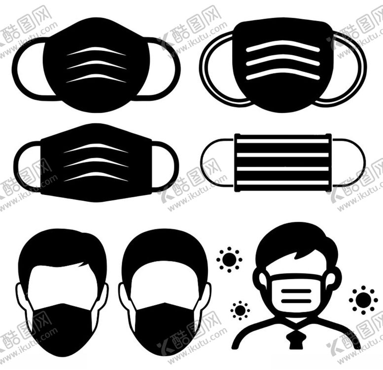 编号：81483609180625396271【酷图网】源文件下载-矢量口罩