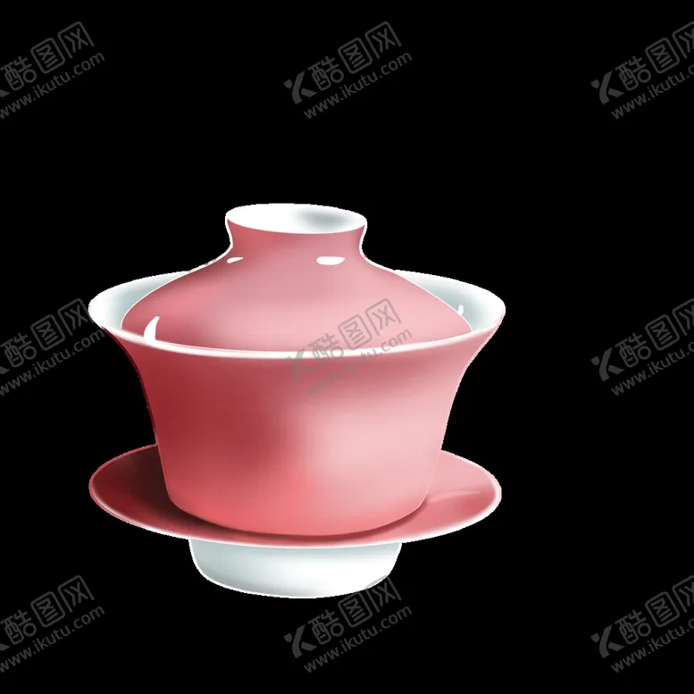 编号：14399210170625494898【酷图网】源文件下载-粉色中式器具茶碗