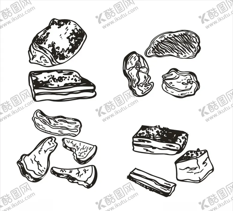 编号：83256604221350533340【酷图网】源文件下载-肉类矢量图