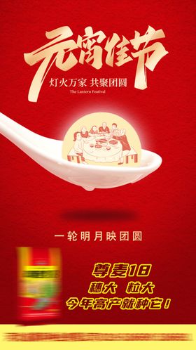 元宵节贺卡海报正月十五