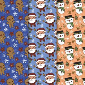 圣诞主题卡通图案布料
