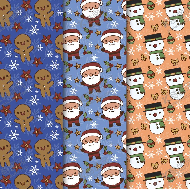 编号：13992404071226141342【酷图网】源文件下载-圣诞主题卡通图案布料