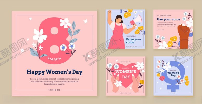编号：51678604171239469738【酷图网】源文件下载-妇女节插画