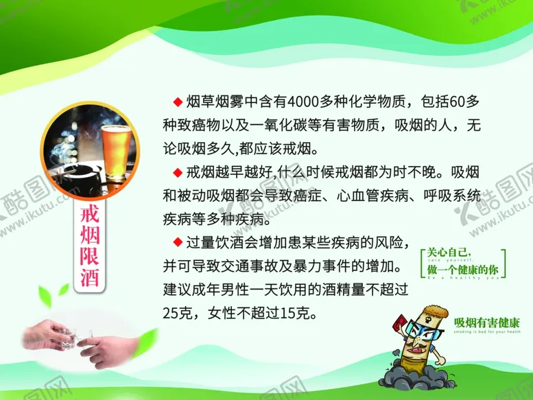 编号：48862402221013195308【酷图网】源文件下载-戒烟戒酒展板
