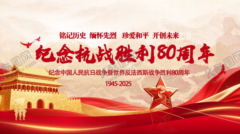 编号：72285109082102551203【酷图网】源文件下载-抗战胜利80周年海报大阅兵海报