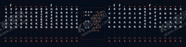 编号：73962301270915143716【酷图网】源文件下载-烤肉脆皮鸡饭菜牌