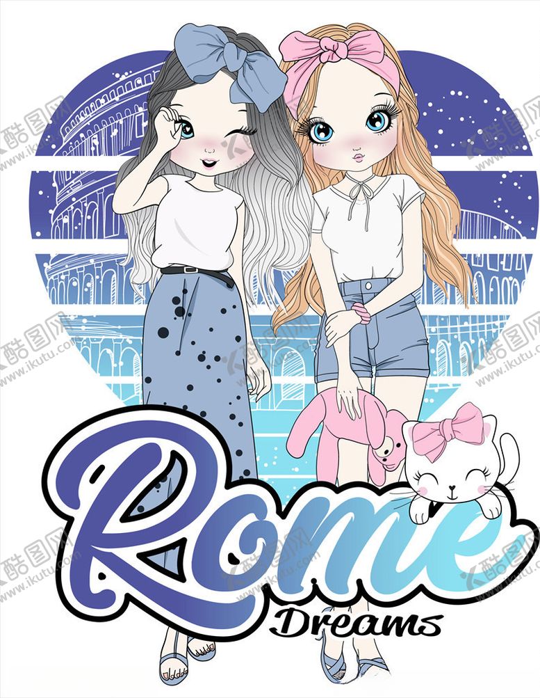 编号：47784010050341313629【酷图网】源文件下载-女孩贴纸