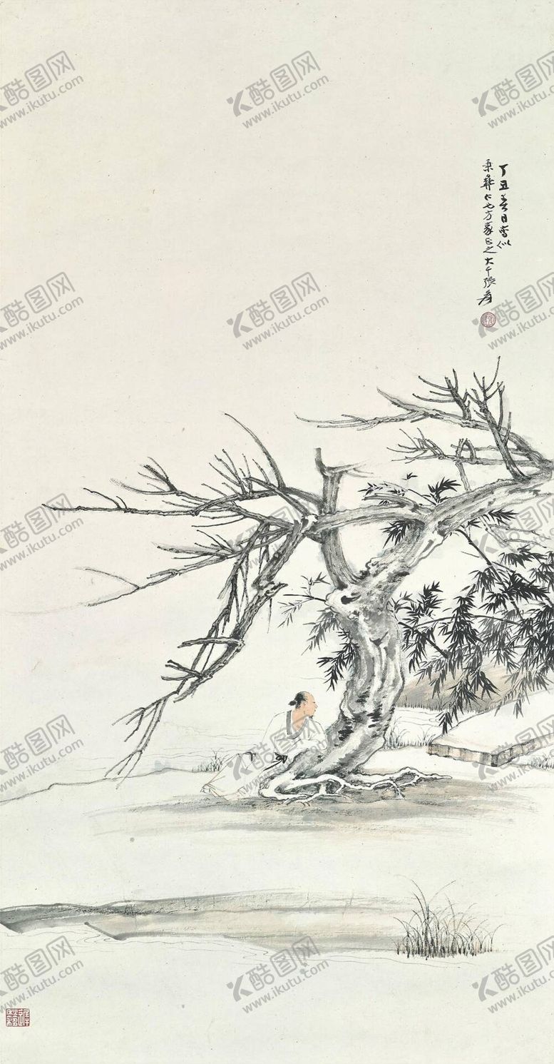 编号：41903809160439367315【酷图网】源文件下载-张大千国画工笔山水小桥流水