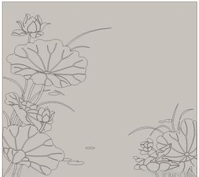 荷花矢量图