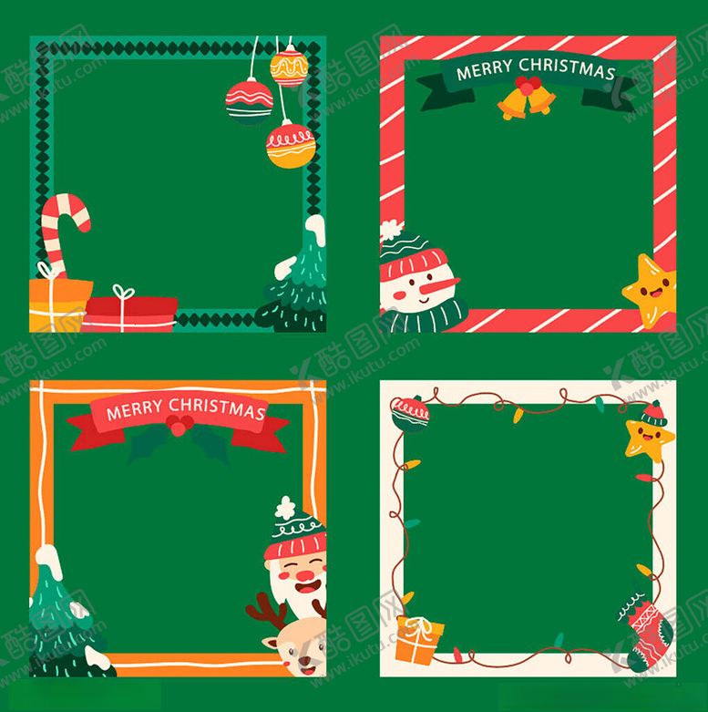 编号：27026911171500153470【酷图网】源文件下载-圣诞主题边框装饰素材