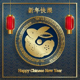 2023年兔年春节海报国潮中国